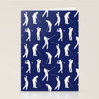 Golfers // Midnight Blue Stationery Card Gallery Image 2