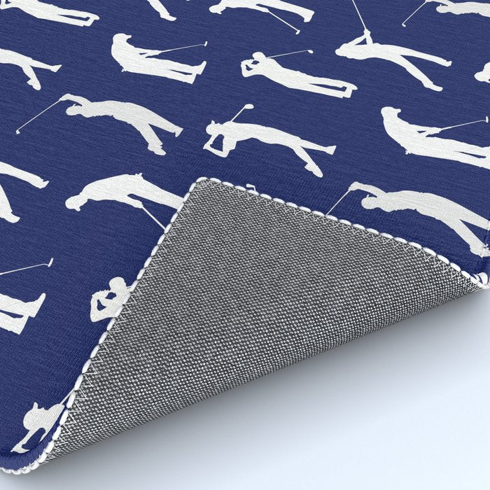 Golfers // Midnight Blue Rug Gallery Image 4