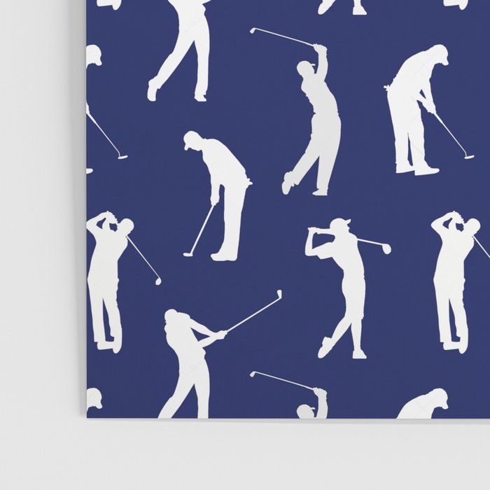 Golfers // Midnight Blue Poster Gallery Image 3
