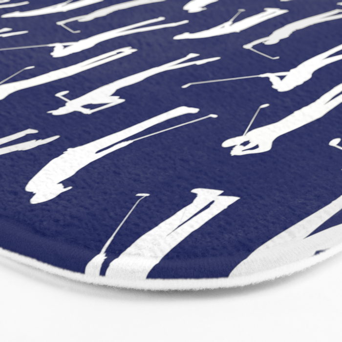 Golfers // Midnight Blue Bath Mat Gallery Image 3