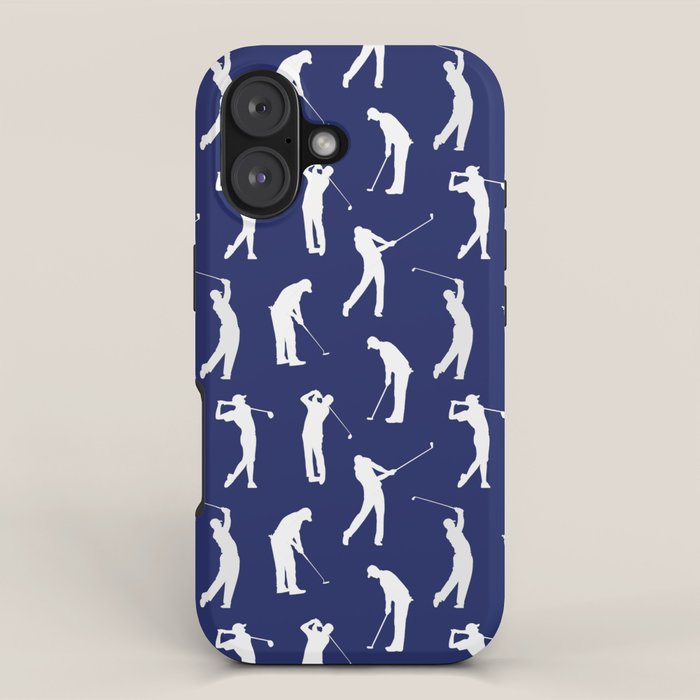 Golfers // Midnight Blue iPhone Case Gallery Image 1