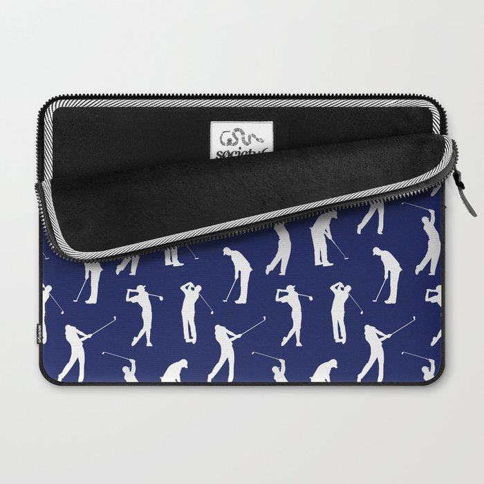 Golfers // Midnight Blue Laptop Sleeve Gallery Image 2