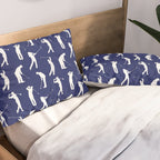 Golfers // Midnight Blue Pillow Sham Gallery Image 2