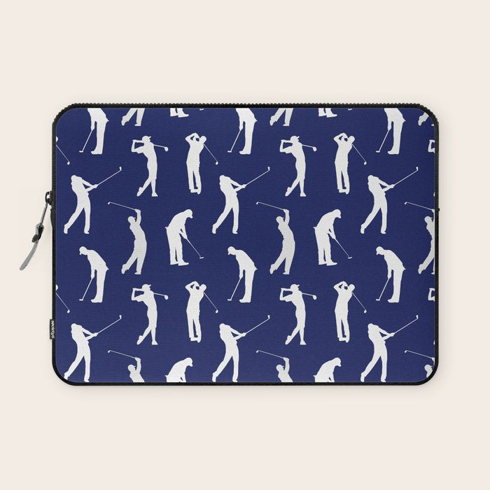 Golfers // Midnight Blue Laptop Sleeve Gallery Image 1