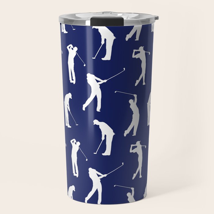 Golfers // Midnight Blue Travel Mug Gallery Image 1