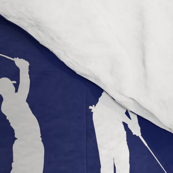 Golfers // Midnight Blue Comforter Gallery Image 4