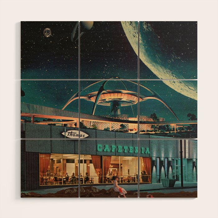 a Postcard from year 2346 Wood Wall Art Gallery Image 1