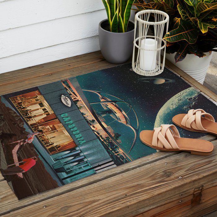 a Postcard from year 2346 Outdoor Rug Gallery Image 2