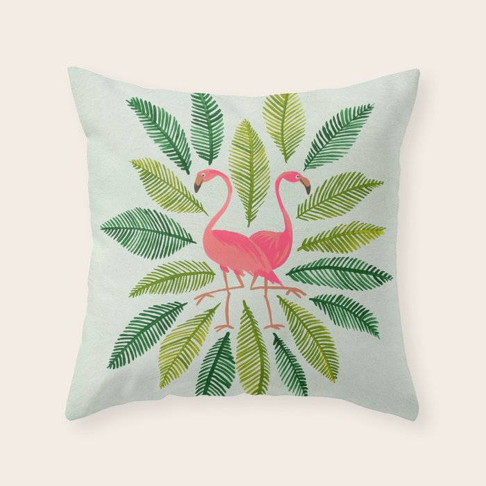 Flamingos Throw Pillow Gallery Image 6
