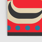 Colorful Happy Mood- Folk Art Style - Geometric Abstract Illustration - Jen Du Poster Gallery Image 3