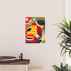 Colorful Happy Mood- Folk Art Style - Geometric Abstract Illustration - Jen Du Poster Gallery Image 2