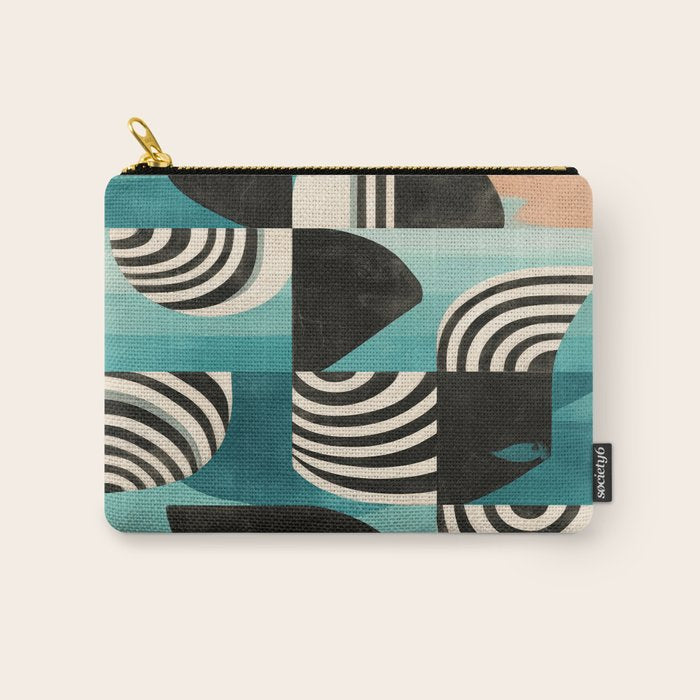 Retro Geometric Shapes 2 Carry All Pouch Gallery Image 1