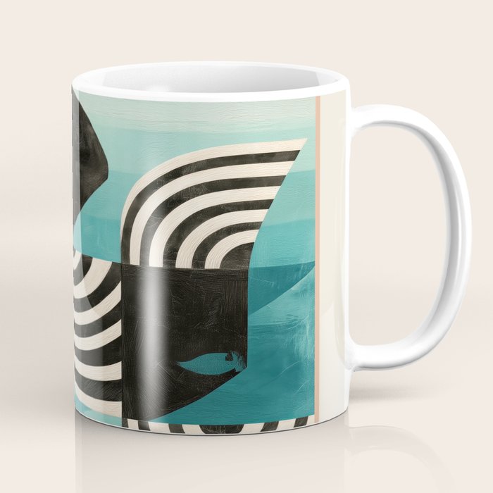 Retro Geometric Shapes 2 Coffee Mug Gallery Image 1