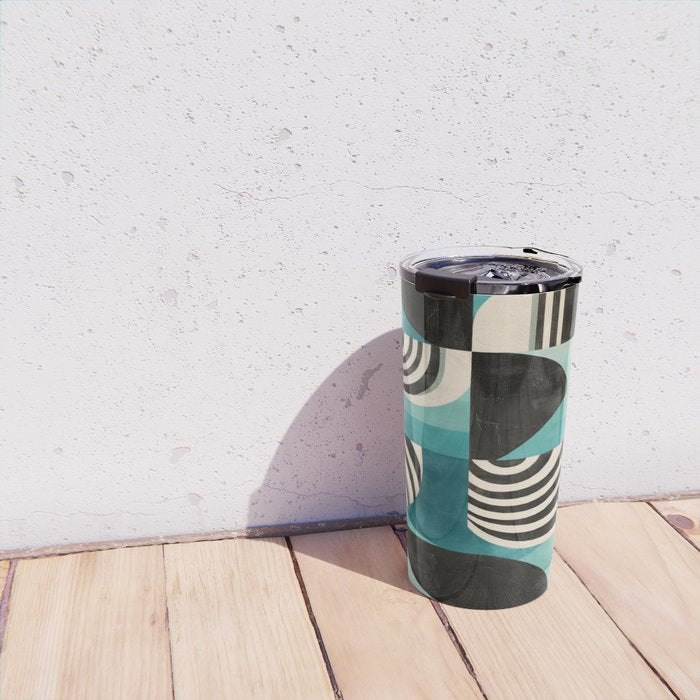 Retro Geometric Shapes 2 Travel Mug Gallery Image 4