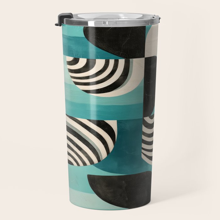 Retro Geometric Shapes 2 Travel Mug Gallery Image 3