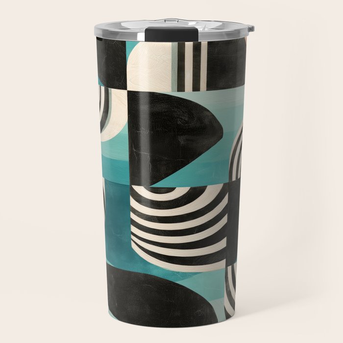 Retro Geometric Shapes 2 Travel Mug Gallery Image 1