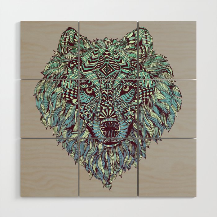 Wolf (Lone) Wood Wall Art Gallery Image 1