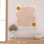 Abstraction_SUN_LINE_ART_Minimalism_002 Wall Tapestry Gallery Image 2