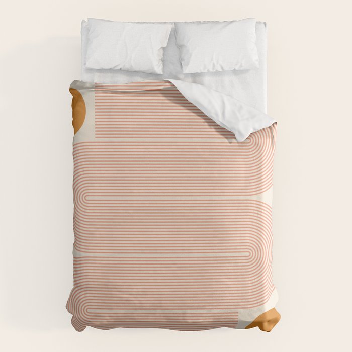 Abstraction_SUN_LINE_ART_Minimalism_002 Duvet Cover Gallery Image 1