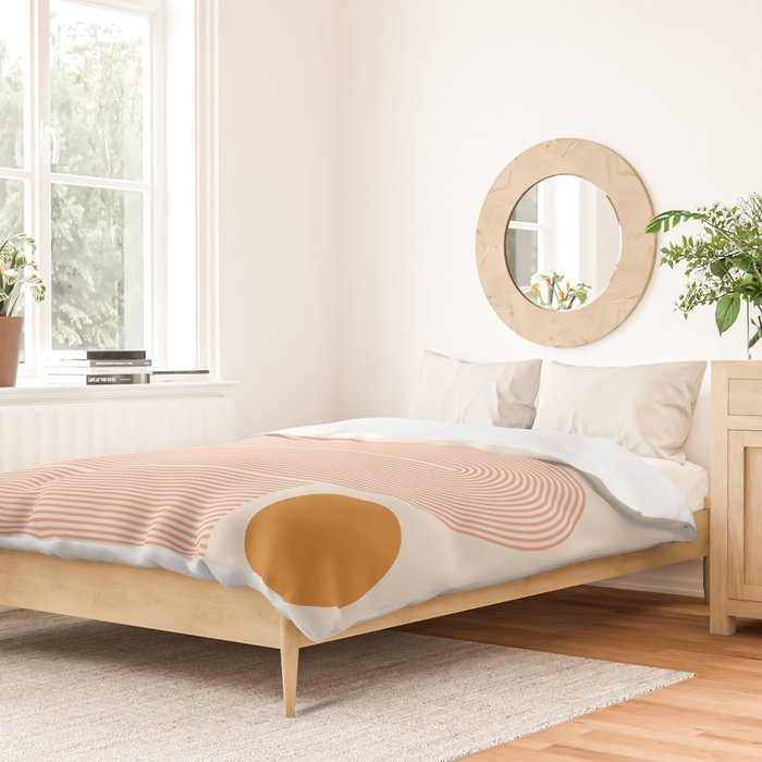 Abstraction_SUN_LINE_ART_Minimalism_002 Duvet Cover Gallery Image 2