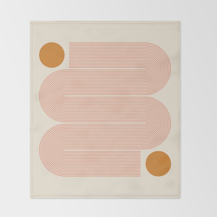 Abstraction_SUN_LINE_ART_Minimalism_002 Throw Blanket Gallery Image 2