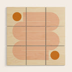 Abstraction_SUN_LINE_ART_Minimalism_002 Wood Wall Art Gallery Image 1