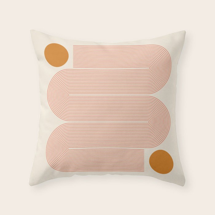 Abstraction_SUN_LINE_ART_Minimalism_002 Throw Pillow Gallery Image 6