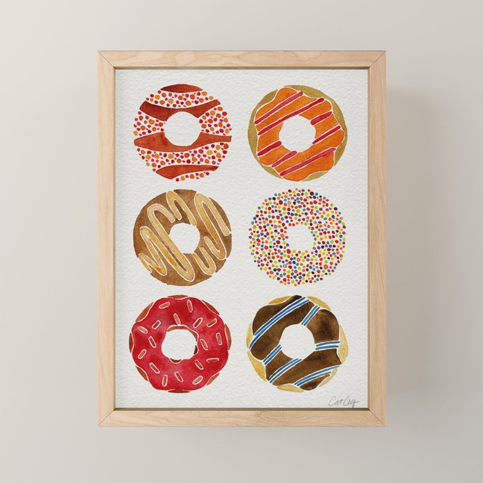 Half Dozen Donuts Mini Art Print Gallery Image 1