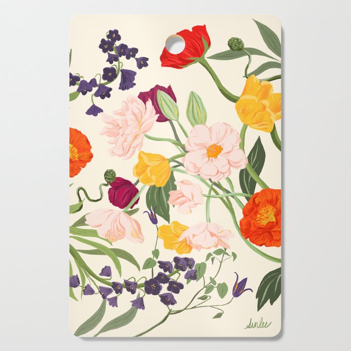 Poppy Garden Cutting Board Gallery Image 1