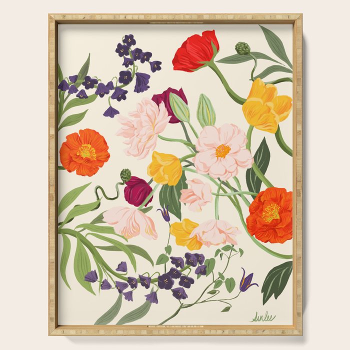 Poppy Garden Serving Tray Gallery Image 1