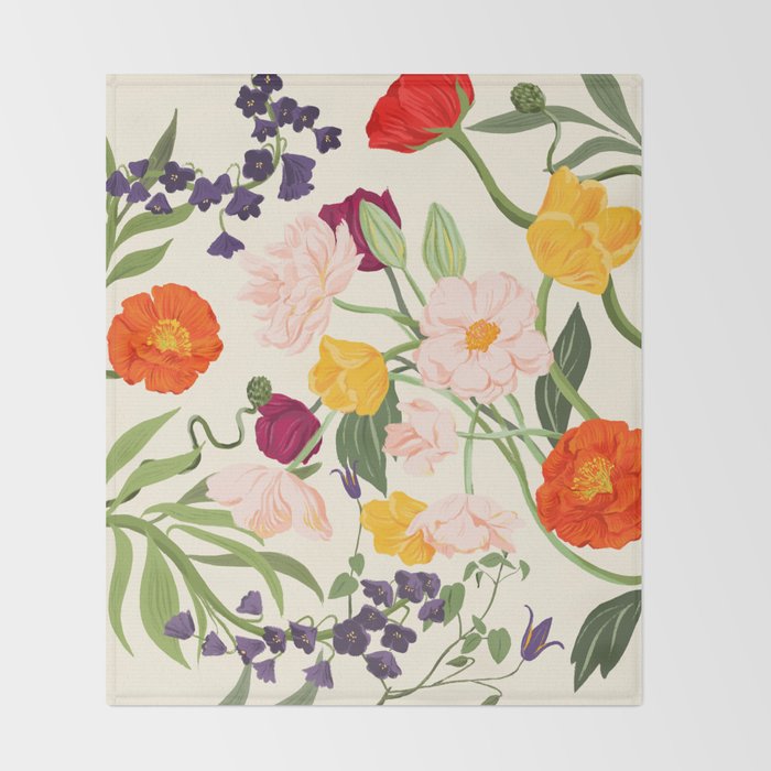 Poppy Garden Throw Blanket Gallery Image 2