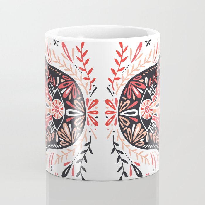 Hamsa Hand - Red & Black Palette Coffee Mug Gallery Image 4