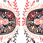 Hamsa Hand - Red & Black Palette Coffee Mug Gallery Image 2