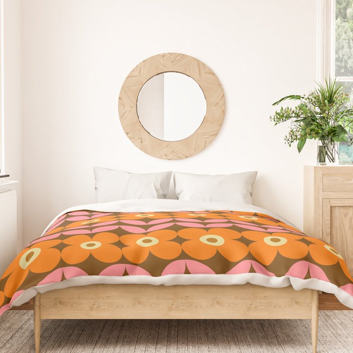 Retro Flower 10A Duvet Cover Gallery Image 3
