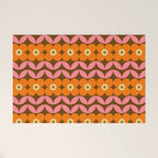 Retro Flower 10A Welcome Mat Gallery Image 1