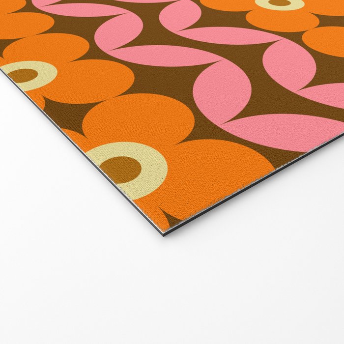 Retro Flower 10A Welcome Mat Gallery Image 2