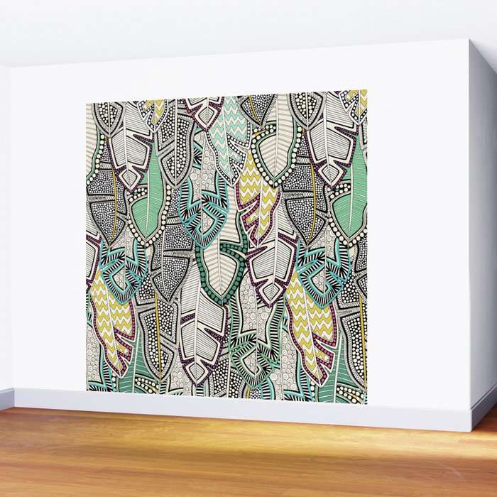 layered palm leaves Wall Mural Gallery Image 2
