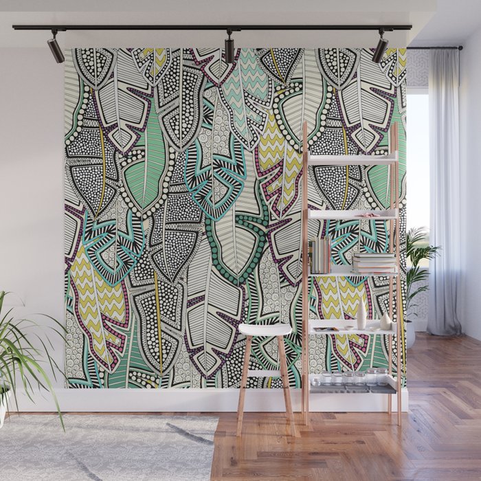 layered palm leaves Wall Mural Gallery Image 1