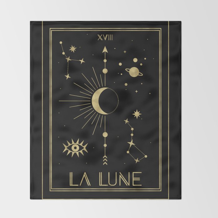 The Moon or La Lune Gold Edition Throw Blanket Gallery Image 2