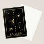The Moon or La Lune Gold Edition Stationery Card Gallery Image 2