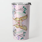 Chinese Moon Moth and Butterflies Travel Mug Gallery Image 2