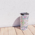Chinese Moon Moth and Butterflies Travel Mug Gallery Image 4