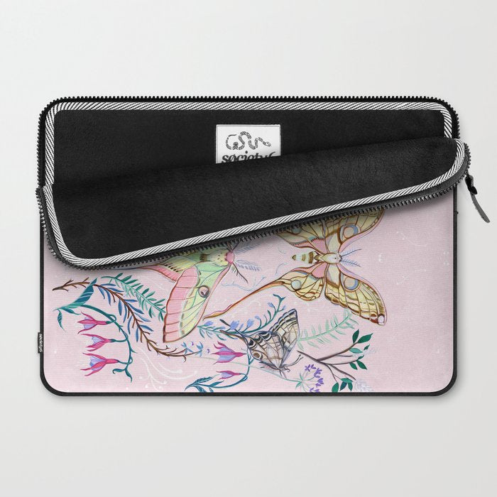 Chinese Moon Moth and Butterflies Laptop Sleeve Gallery Image 2