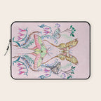 Chinese Moon Moth and Butterflies Laptop Sleeve Gallery Image 1