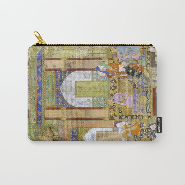  Babur receives a courtier Indian Mughal Art Carry All Pouch Gallery Image 1