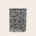 Black and white line art pattern Wall Hanging Gallery Image 1