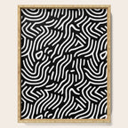 Black and white line art pattern Serving Tray Gallery Image 1