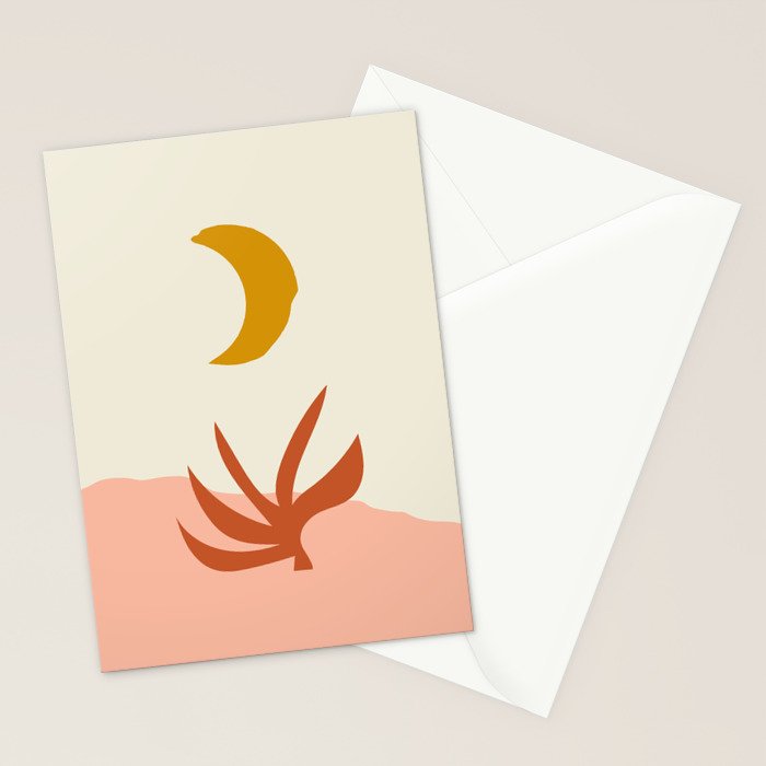 Waxing Crescent Moon Stationery Card Gallery Image 2