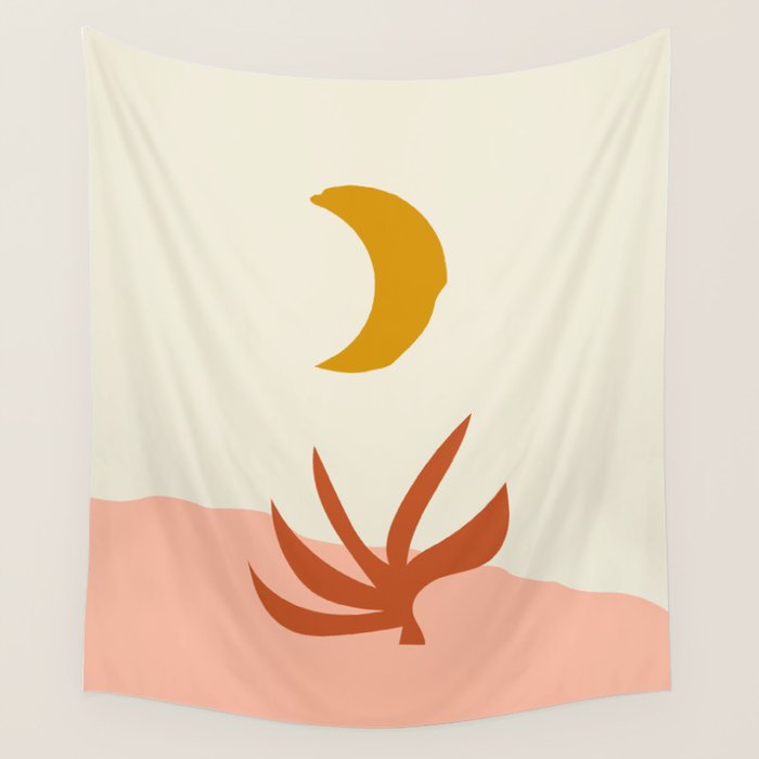 Waxing Crescent Moon Wall Tapestry Gallery Image 4