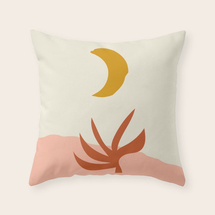 Waxing Crescent Moon Throw Pillow Gallery Image 6